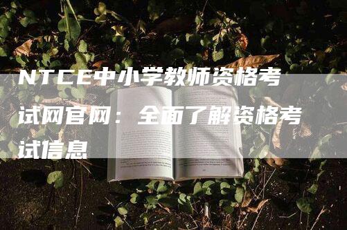 NTCE中小学教师资格考试网官网：全面了解资格考试信息