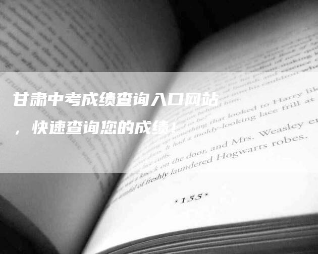 甘肃中考成绩查询入口网站，快速查询您的成绩！