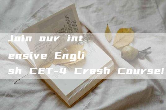 Join our intensive English CET-4 Crash Course!