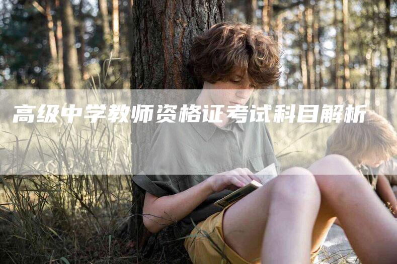 高级中学教师资格证考试科目解析