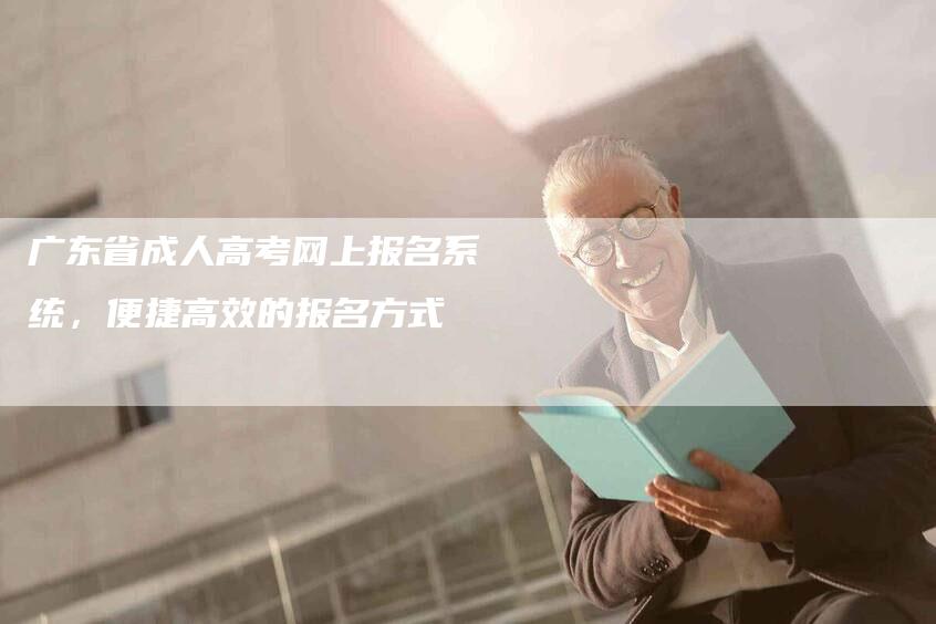 广东省成人高考网上报名系统，便捷高效的报名方式