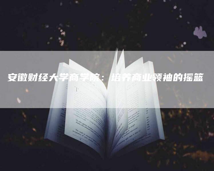 安徽财经大学商学院：培养商业领袖的摇篮