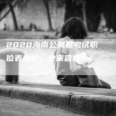 2020海南公务员考试职位表出炉，快来查看！