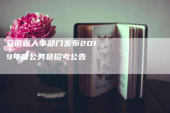 安徽省人事部门发布2019年度公务员招考公告