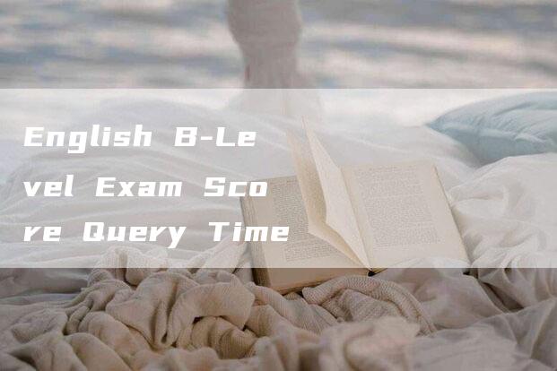 English B-Level Exam Score Query Time