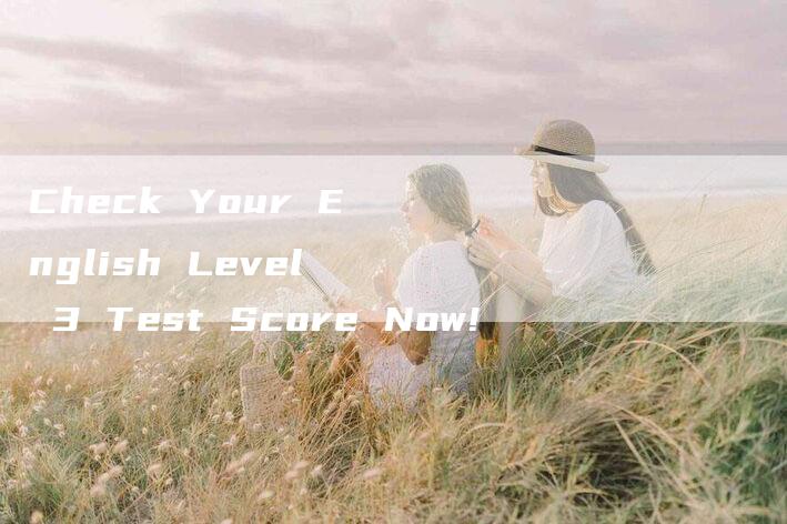 Check Your English Level 3 Test Score Now!