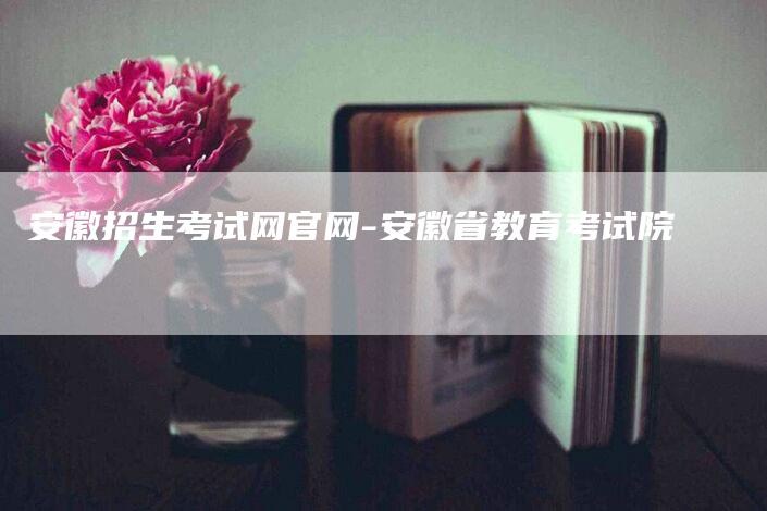 安徽招生考试网官网-安徽省教育考试院