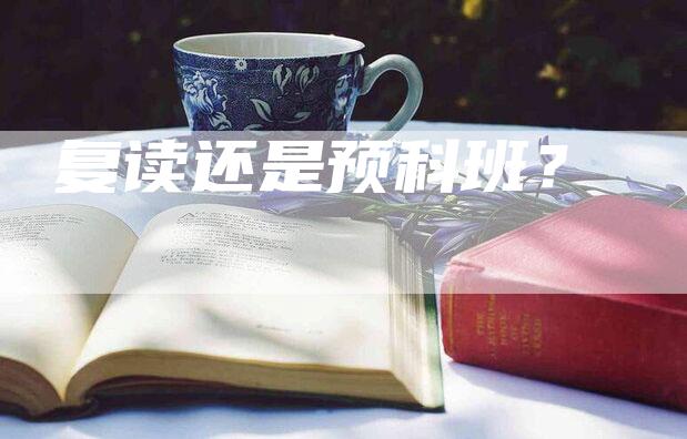 复读还是预科班？